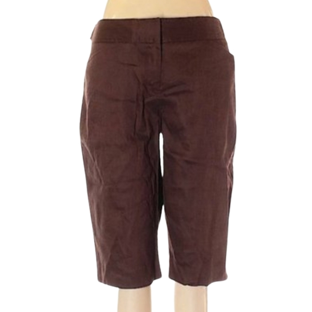 Y2K Apt. 9 NWT Ava Capri Pants/ Culottes, Brown, Sz 4